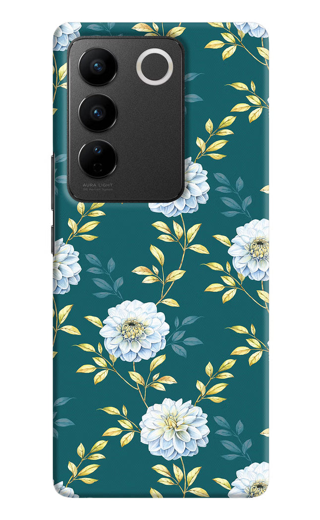 Flowers Vivo V27/V27 Pro Hard Case Back Cover by Casekaro