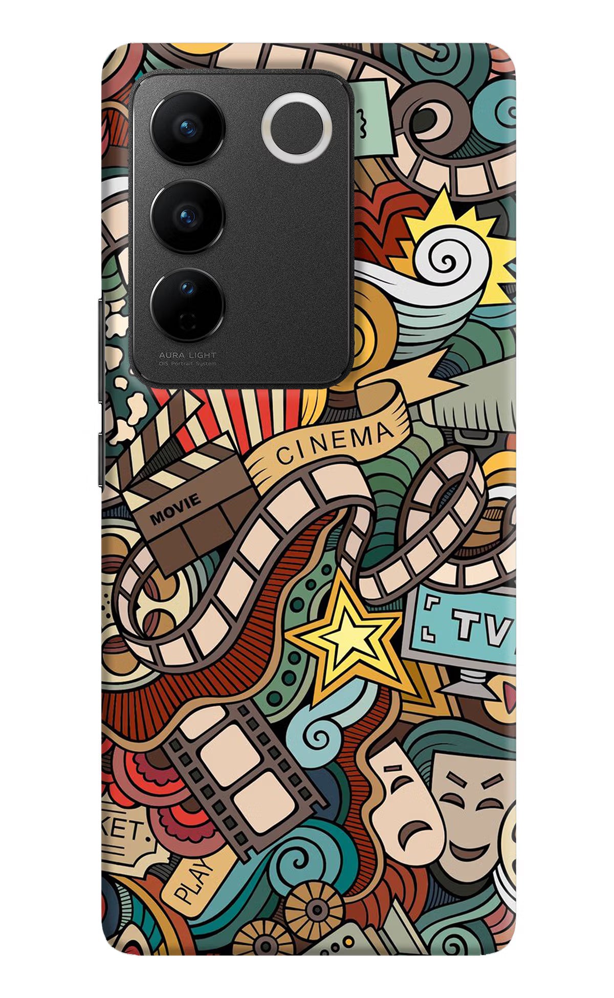Cinema Abstract Vivo V27/V27 Pro Hard Case Back Cover by Casekaro
