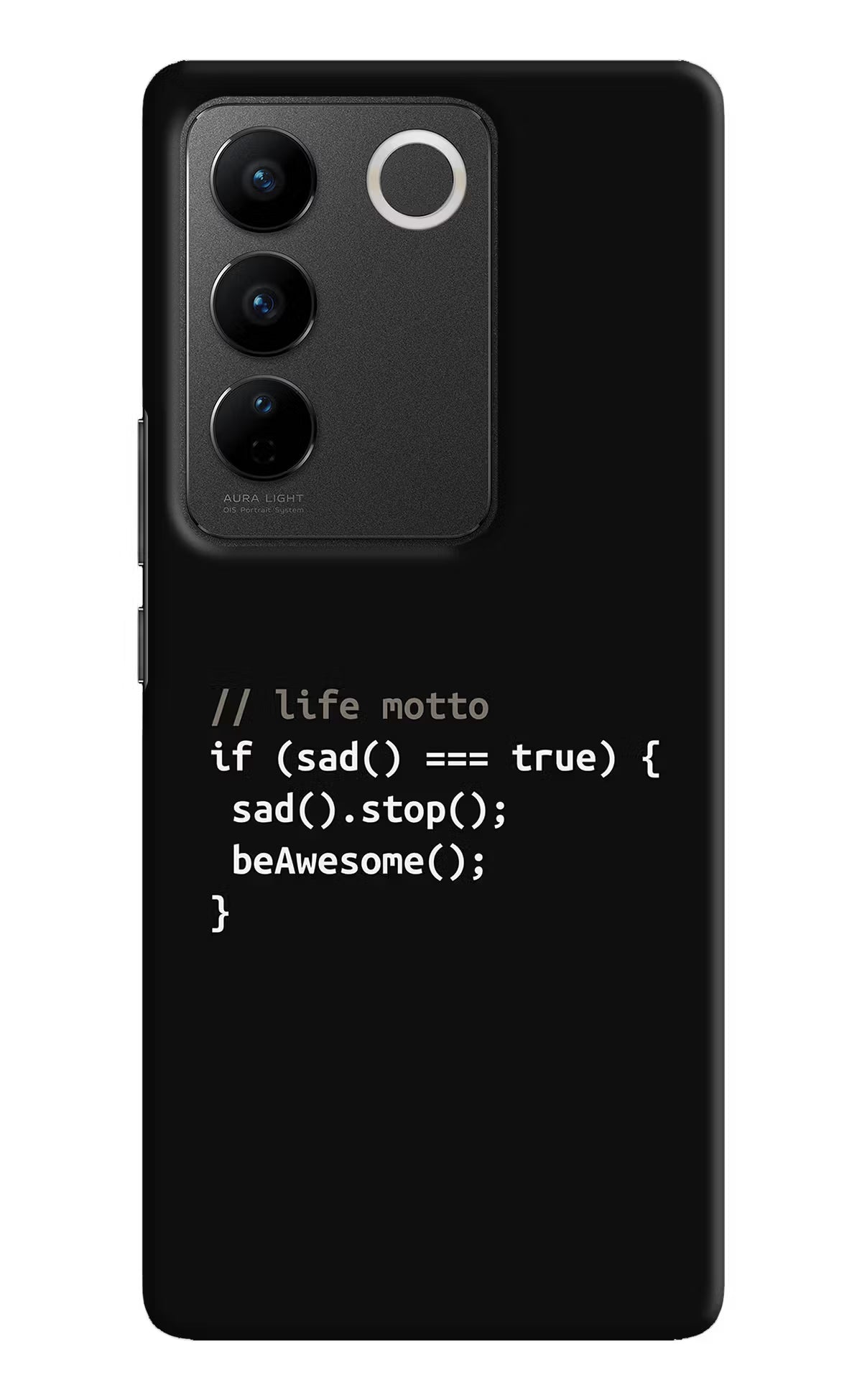 Life Motto Code Vivo V27/V27 Pro Hard Case Back Cover by Casekaro