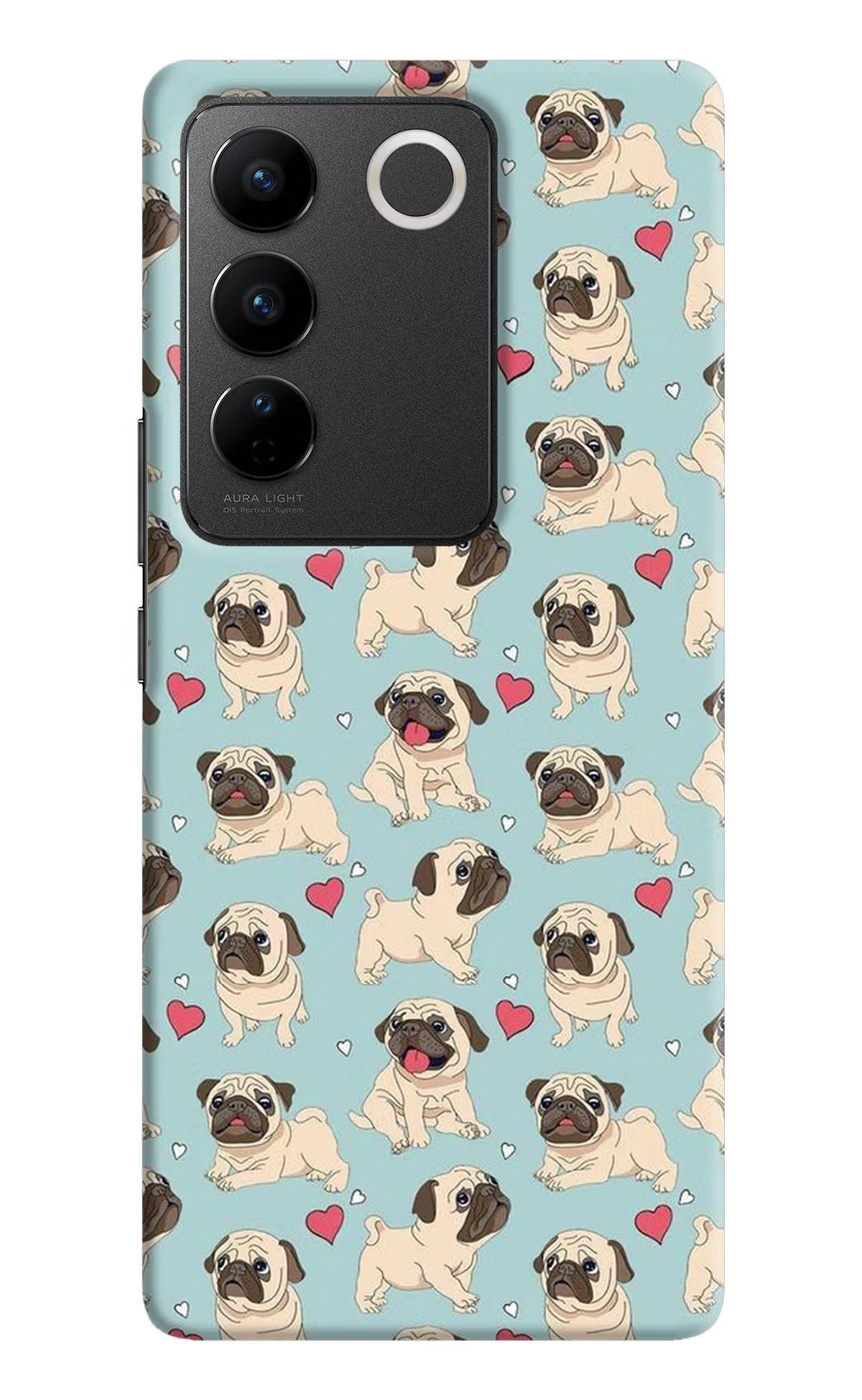 Pug Dog Vivo V27/V27 Pro Hard Case Back Cover by Casekaro