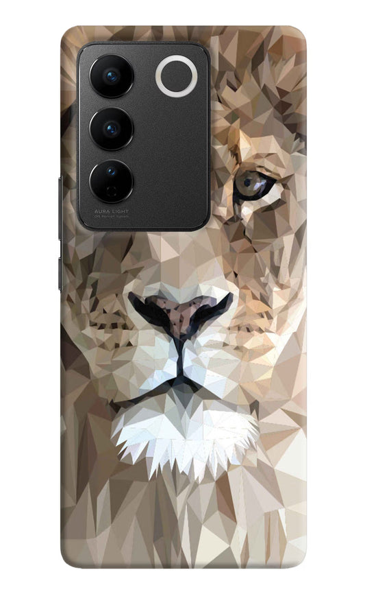 Lion Art Vivo V27/V27 Pro Hard Case Back Cover by Casekaro