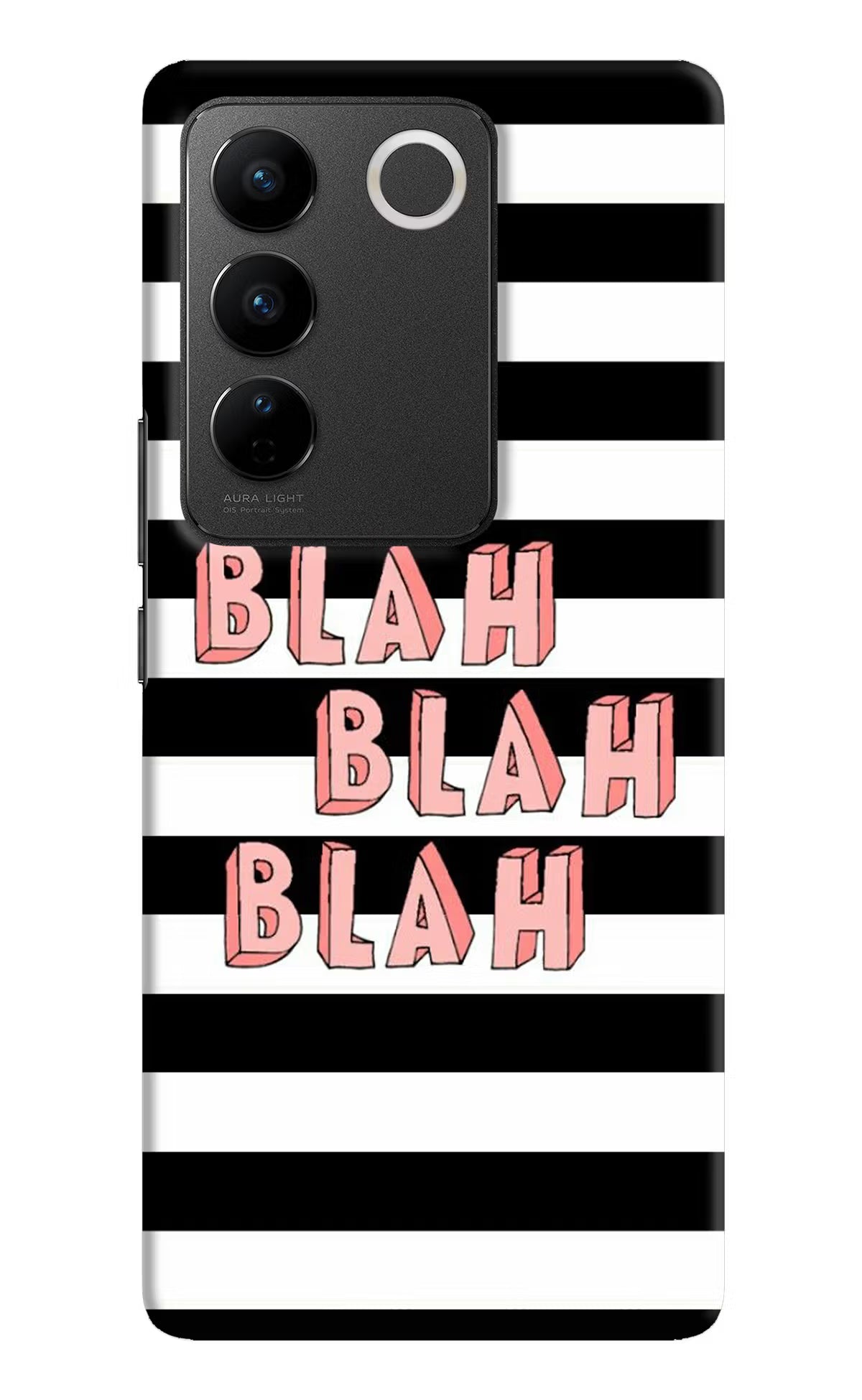 Blah Blah Blah Vivo V27/V27 Pro Hard Case Back Cover by Casekaro