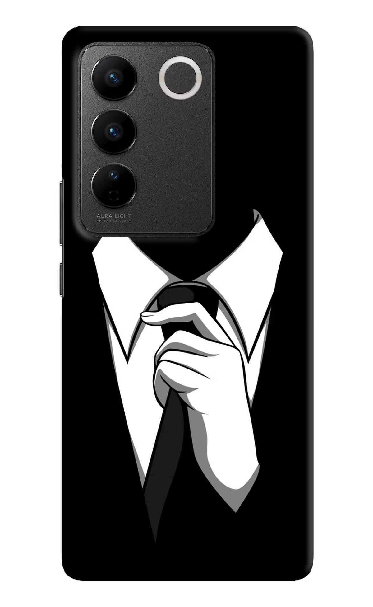 Black Tie Vivo V27/V27 Pro Hard Case Back Cover by Casekaro