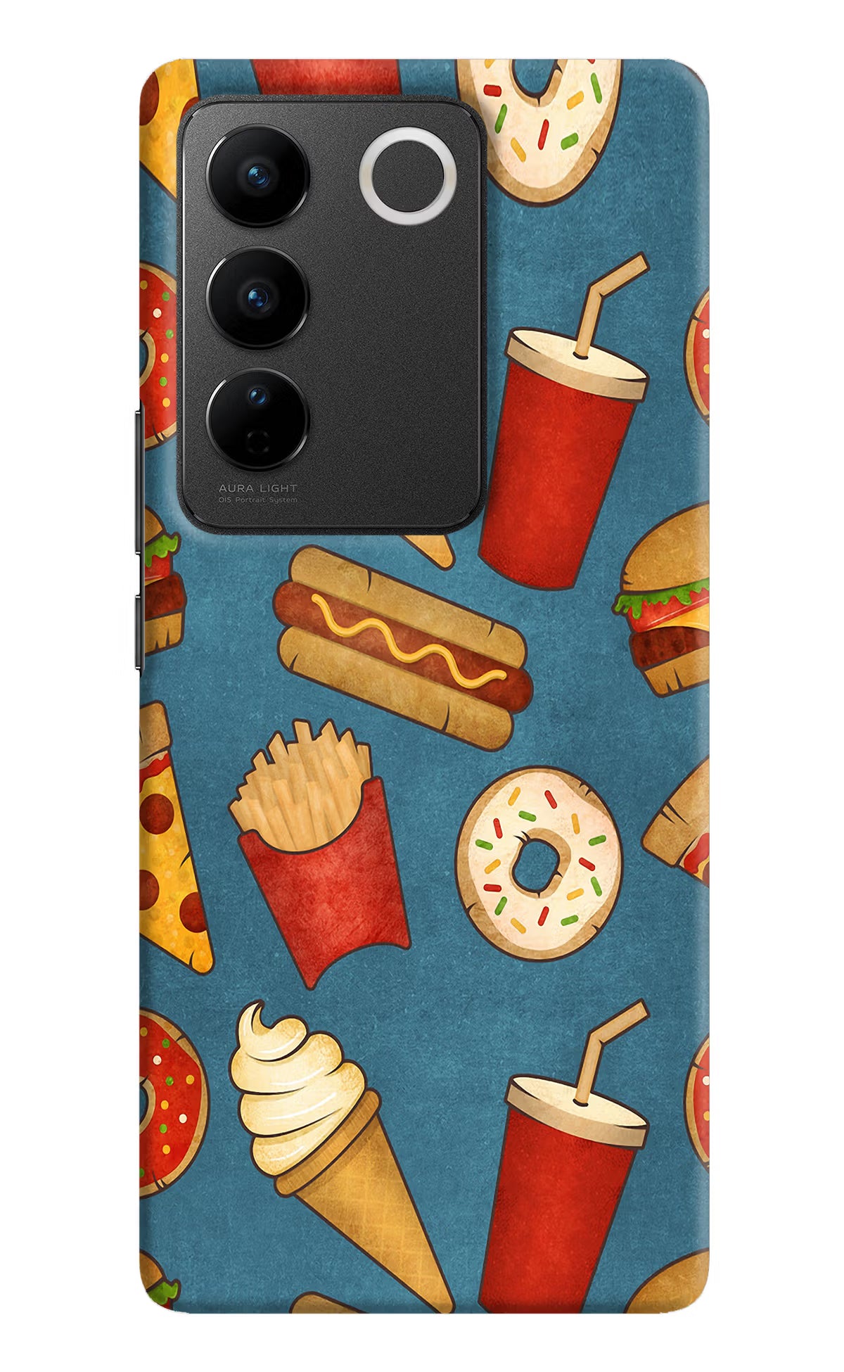 Foodie Vivo V27/V27 Pro Hard Case Back Cover by Casekaro