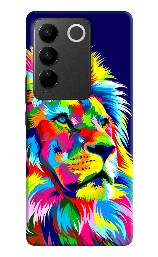 Vector Art Lion Vivo V27/V27 Pro Hard Case Back Cover by Casekaro