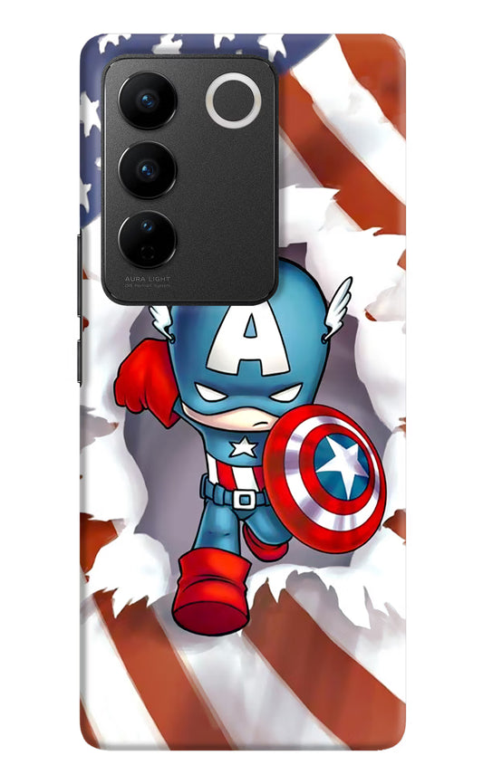 Captain America Vivo V27/V27 Pro Hard Case Back Cover by Casekaro