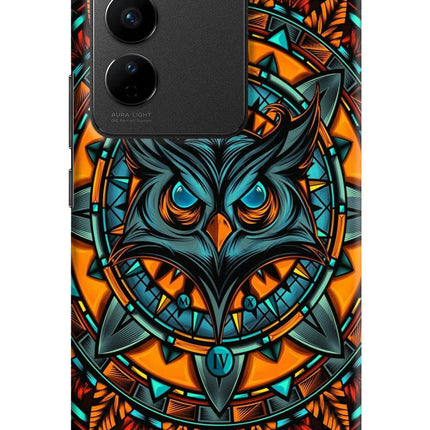 Angry Owl Art Vivo V27/V27 Pro Hard Case Back Cover by Casekaro
