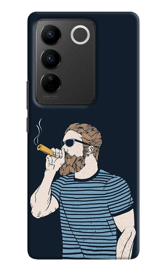 Smoking Vivo V27/V27 Pro Hard Case Back Cover by Casekaro
