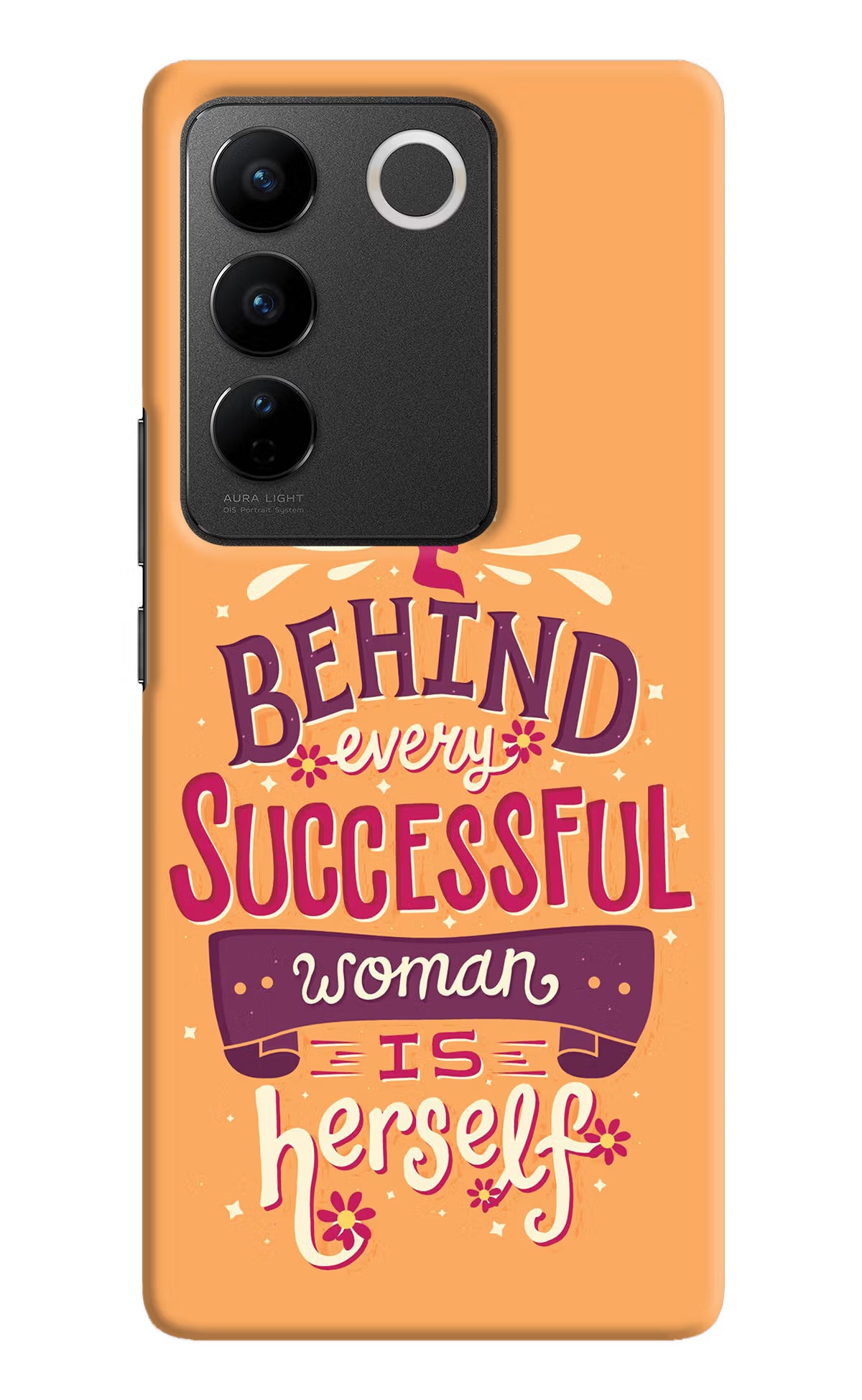 Behind Every Successful Woman There Is Herself Vivo V27/V27 Pro Hard Case Back Cover by Casekaro