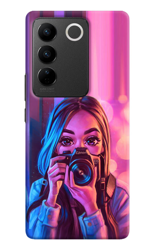 Girl Photographer Vivo V27/V27 Pro Hard Case Back Cover by Casekaro