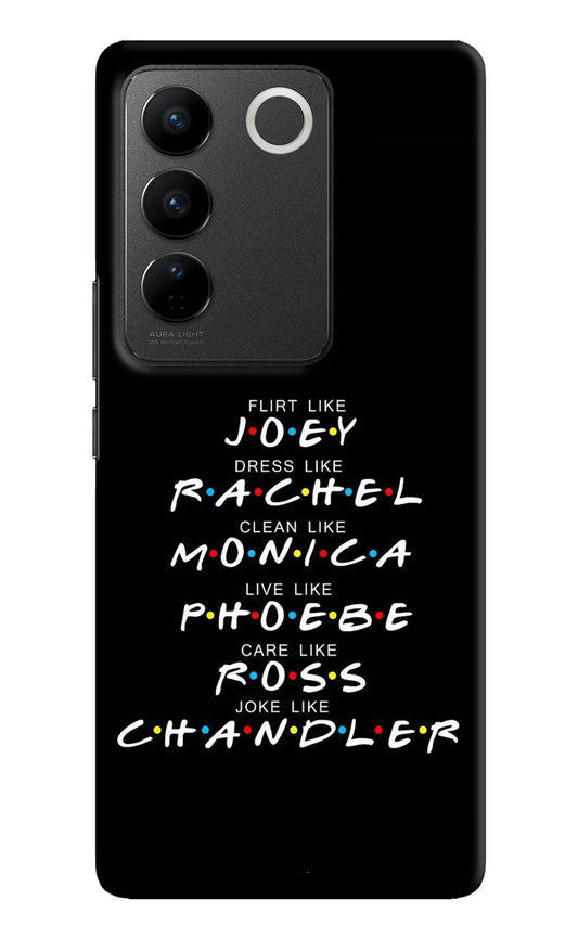 FRIENDS Character Vivo V27/V27 Pro Hard Case Back Cover by Casekaro