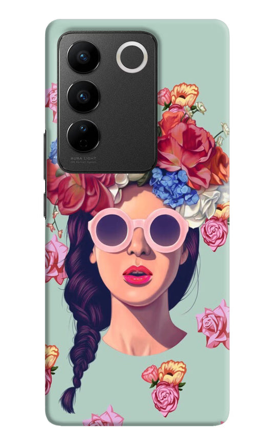 Pretty Girl Vivo V27/V27 Pro Hard Case Back Cover by Casekaro