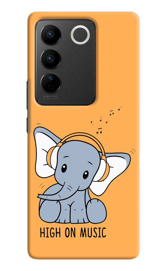 High On Music Vivo V27/V27 Pro Hard Case Back Cover by Casekaro