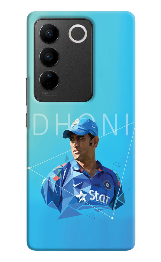 Dhoni Artwork Vivo V27/V27 Pro Hard Case Back Cover by Casekaro