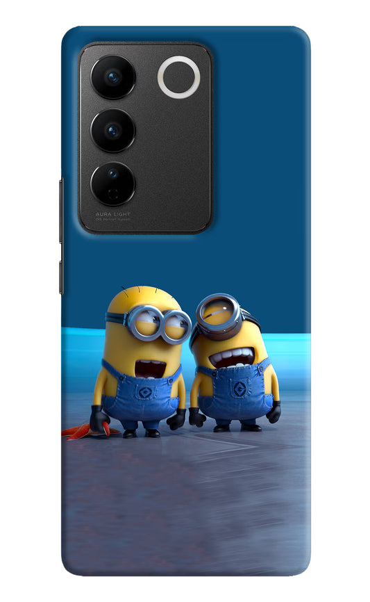 Minion Laughing Vivo V27/V27 Pro Hard Case Back Cover by Casekaro