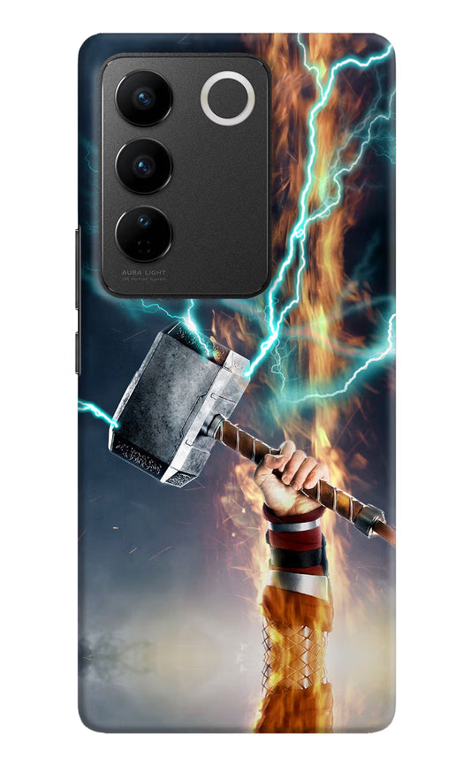 Thor Hammer Mjolnir Vivo V27/V27 Pro Hard Case Back Cover by Casekaro
