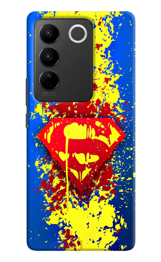 Superman logo Vivo V27/V27 Pro Hard Case Back Cover by Casekaro