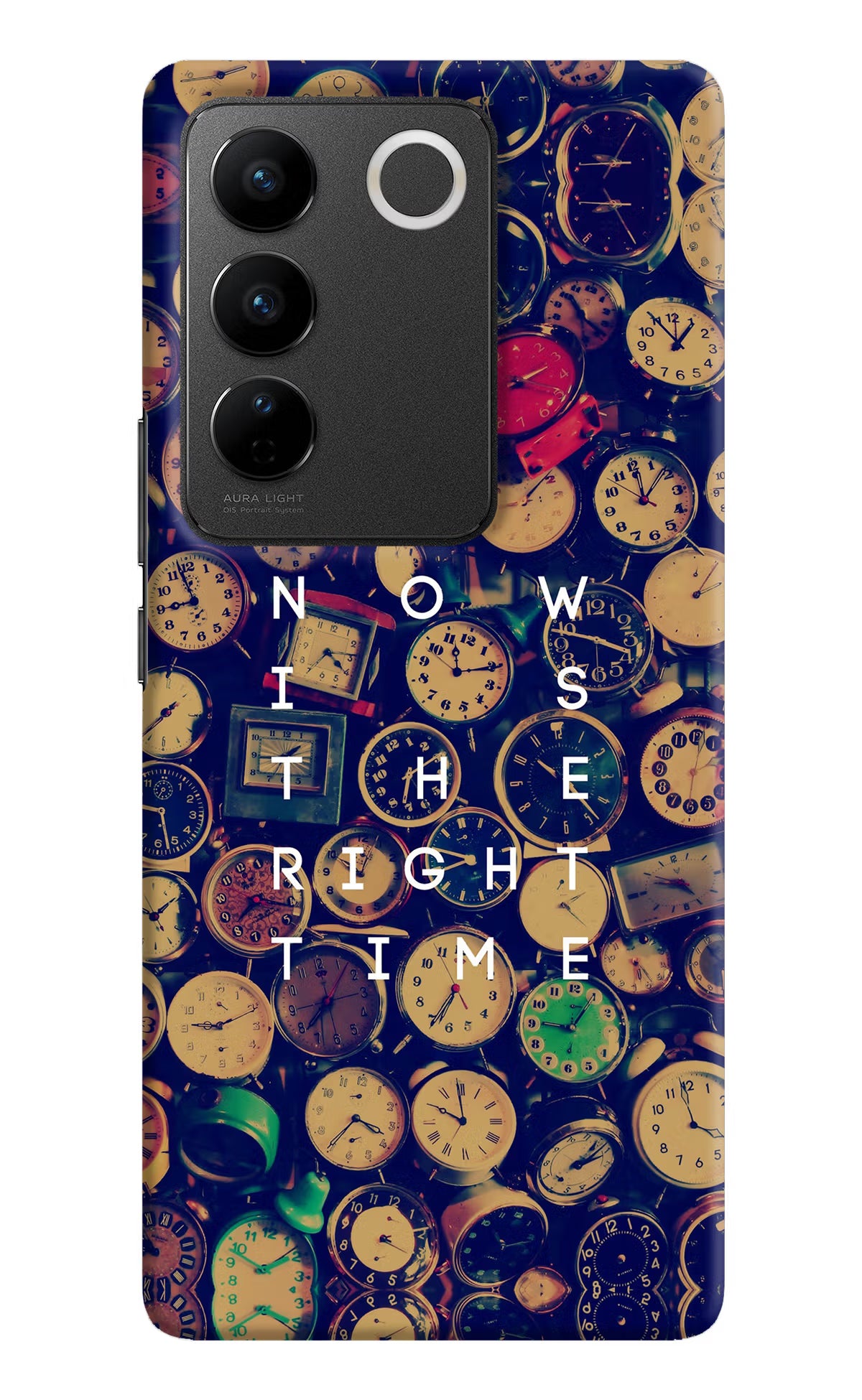 Now is the Right Time Quote Vivo V27/V27 Pro Hard Case Back Cover by Casekaro