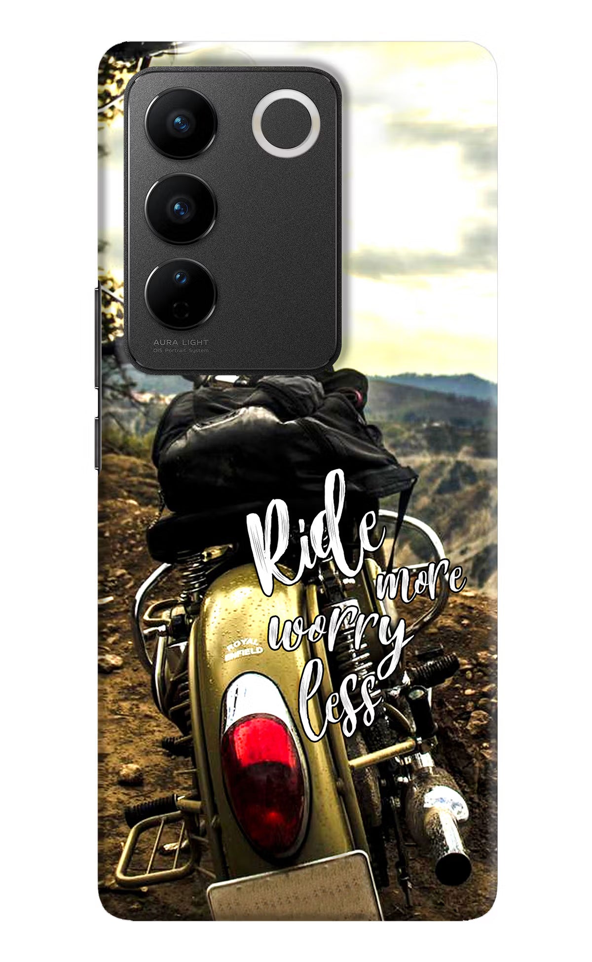 Ride More Worry Less Vivo V27/V27 Pro Hard Case Back Cover by Casekaro