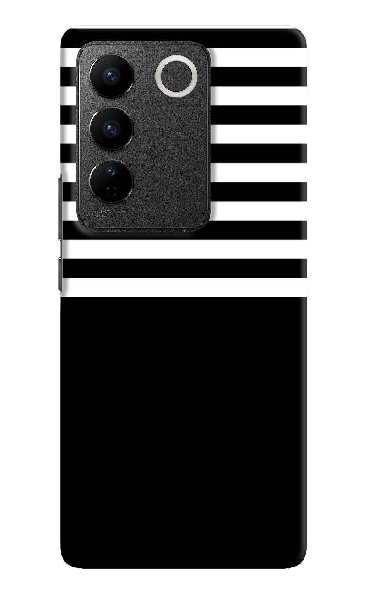 Black and White Print Vivo V27/V27 Pro Hard Case Back Cover by Casekaro