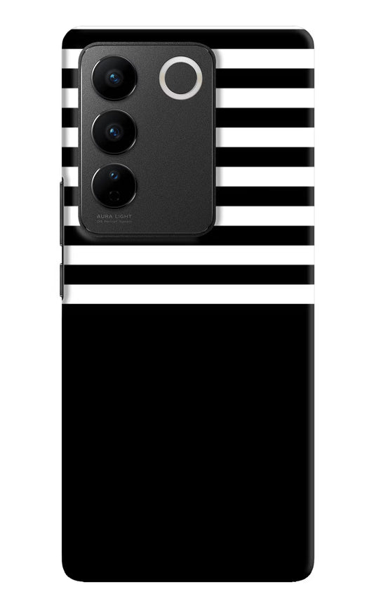 Black and White Print Vivo V27/V27 Pro Hard Case Back Cover by Casekaro