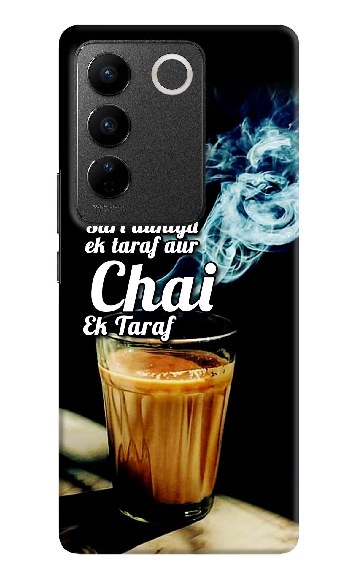 Chai Ek Taraf Quote Vivo V27/V27 Pro Hard Case Back Cover by Casekaro
