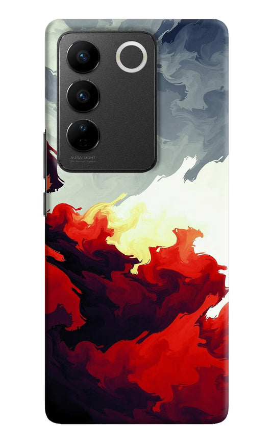Fire Cloud Vivo V27/V27 Pro Hard Case Back Cover by Casekaro