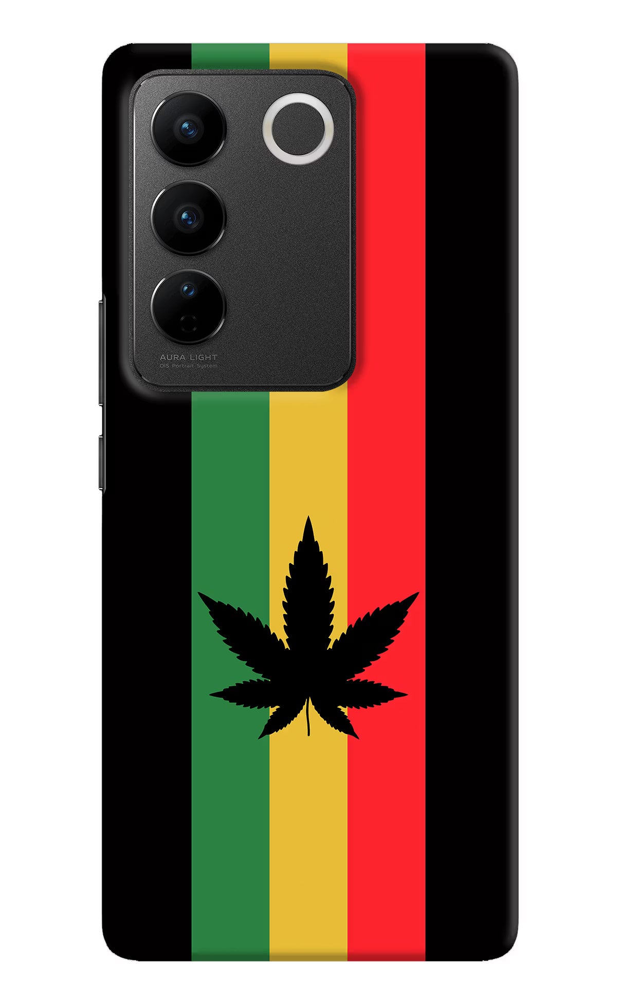 Weed Flag Vivo V27/V27 Pro Hard Case Back Cover by Casekaro