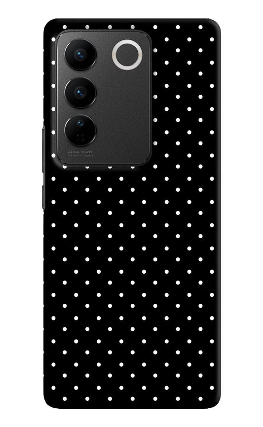 White Dots Vivo V27/V27 Pro Hard Case Back Cover by Casekaro