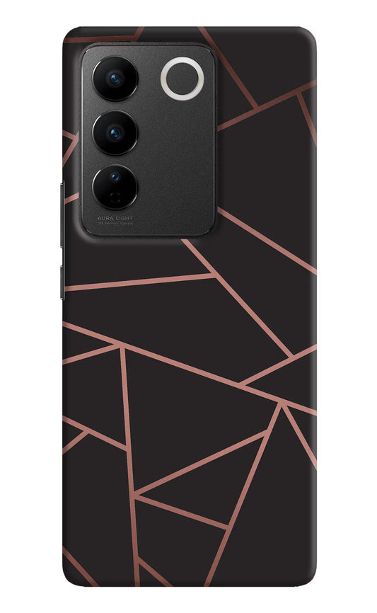 Geometric Pattern Vivo V27/V27 Pro Hard Case Back Cover by Casekaro