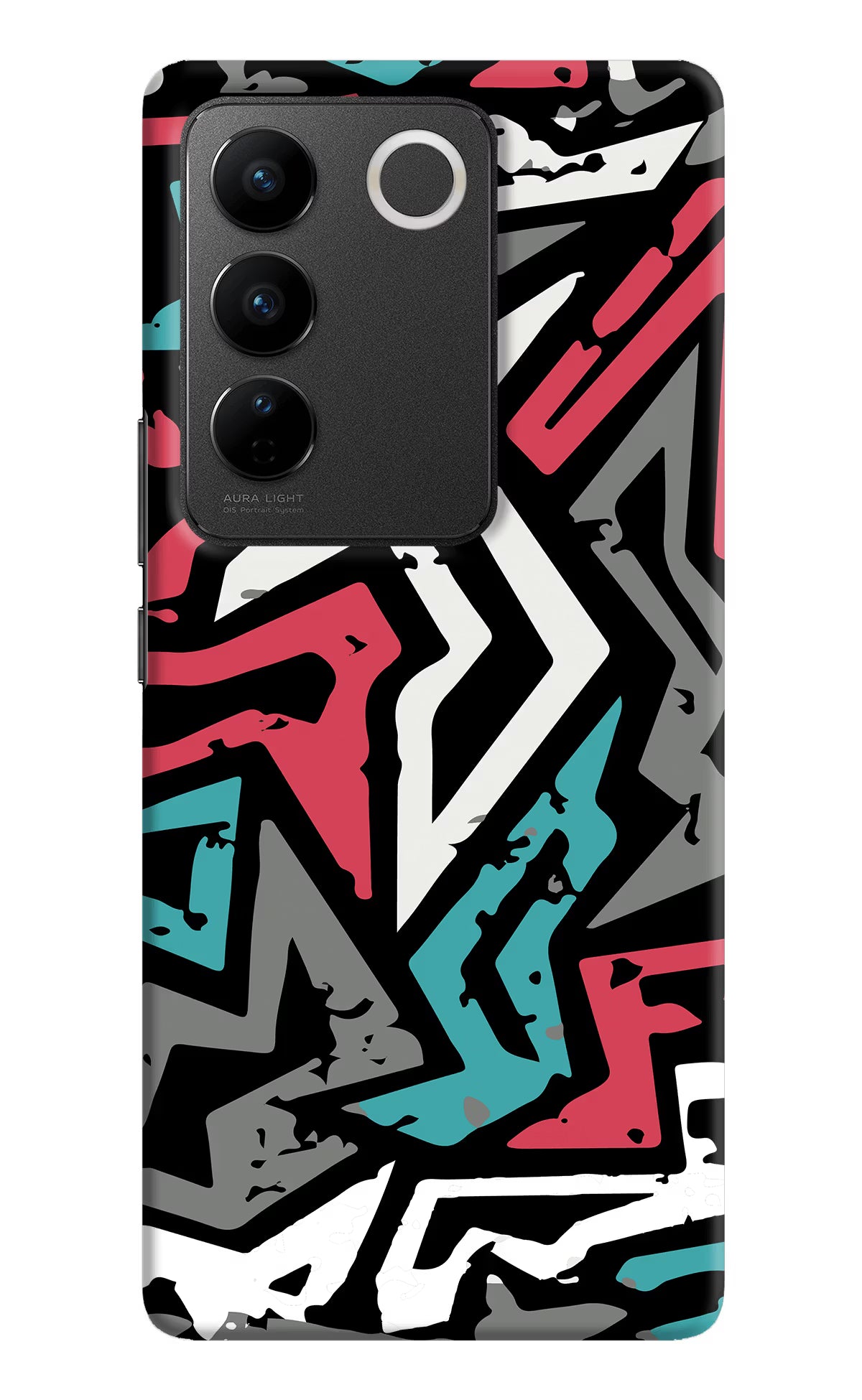 Geometric Graffiti Vivo V27/V27 Pro Hard Case Back Cover by Casekaro
