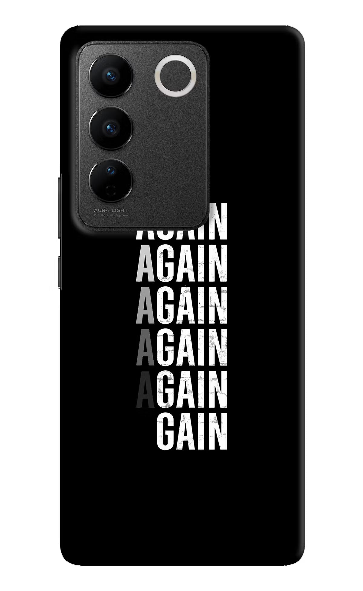 Again Again Gain Vivo V27/V27 Pro Hard Case Back Cover by Casekaro