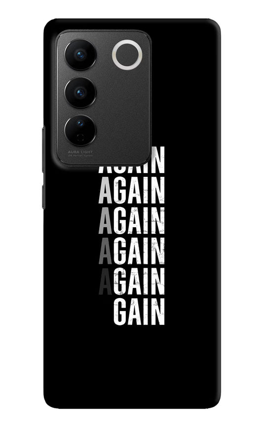 Again Again Gain Vivo V27/V27 Pro Hard Case Back Cover by Casekaro