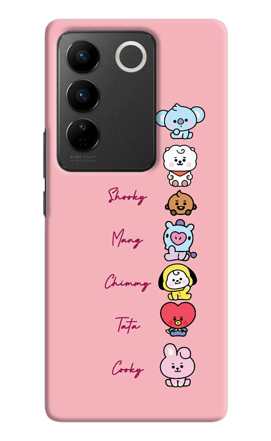 BTS names Vivo V27/V27 Pro Hard Case Back Cover by Casekaro