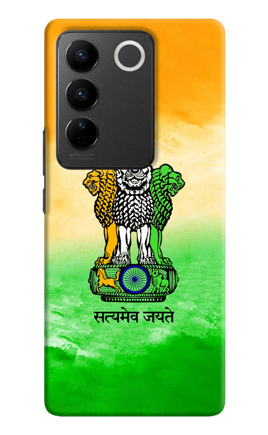 Satyamev Jayate Flag Vivo V27/V27 Pro Hard Case Back Cover by Casekaro