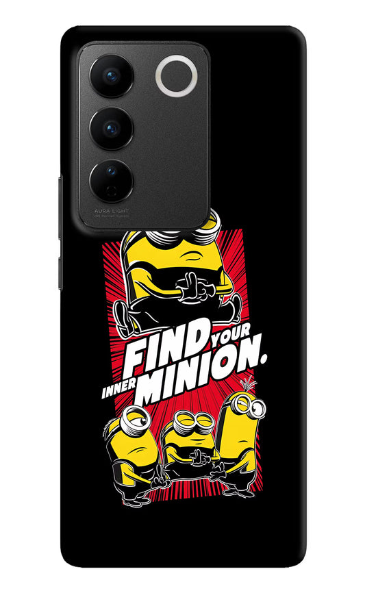 Find your inner Minion Vivo V27/V27 Pro Hard Case Back Cover by Casekaro
