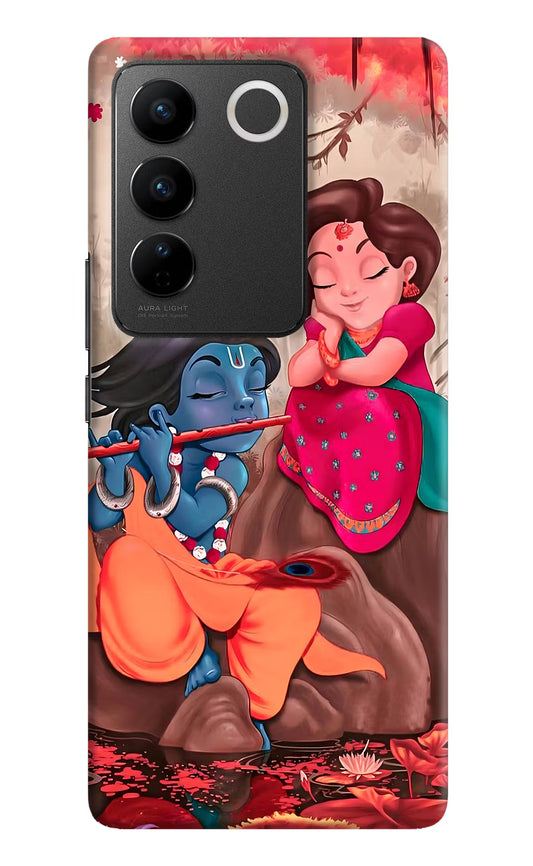 Radhe Krishna Vivo V27/V27 Pro Hard Case Back Cover by Casekaro