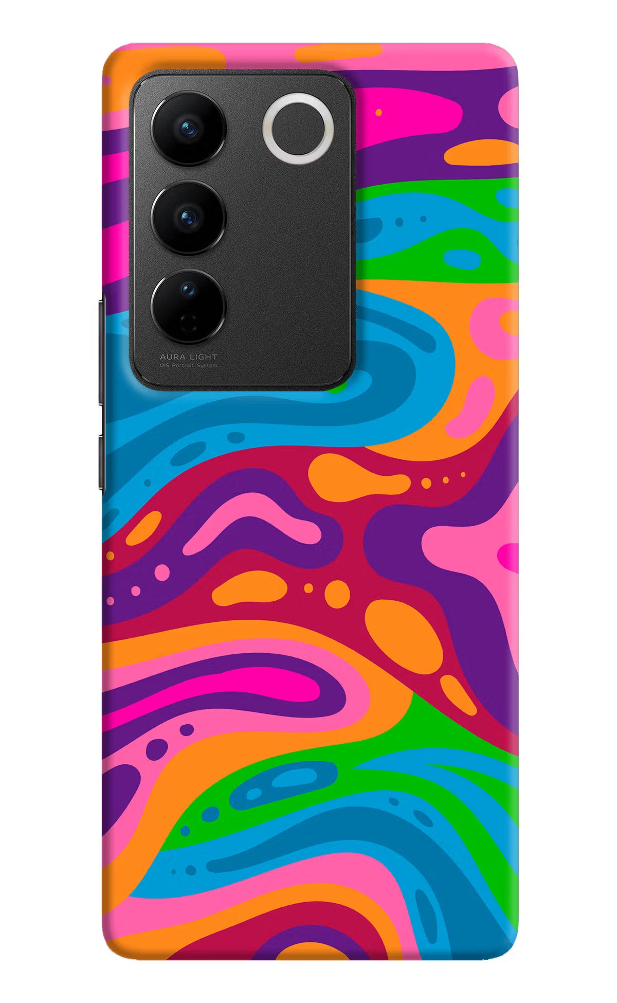 Trippy Pattern Vivo V27/V27 Pro Hard Case Back Cover by Casekaro