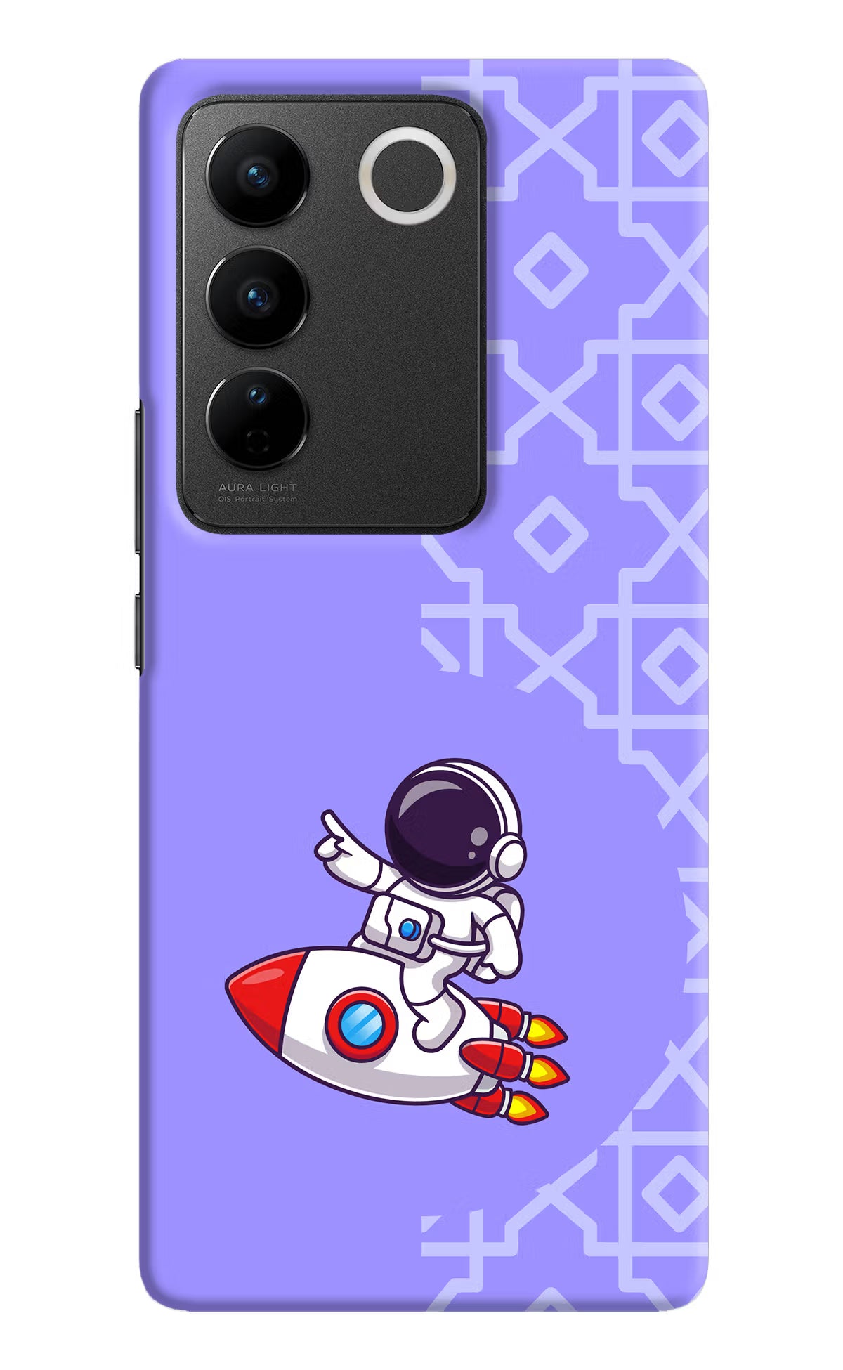 Cute Astronaut Vivo V27/V27 Pro Hard Case Back Cover by Casekaro