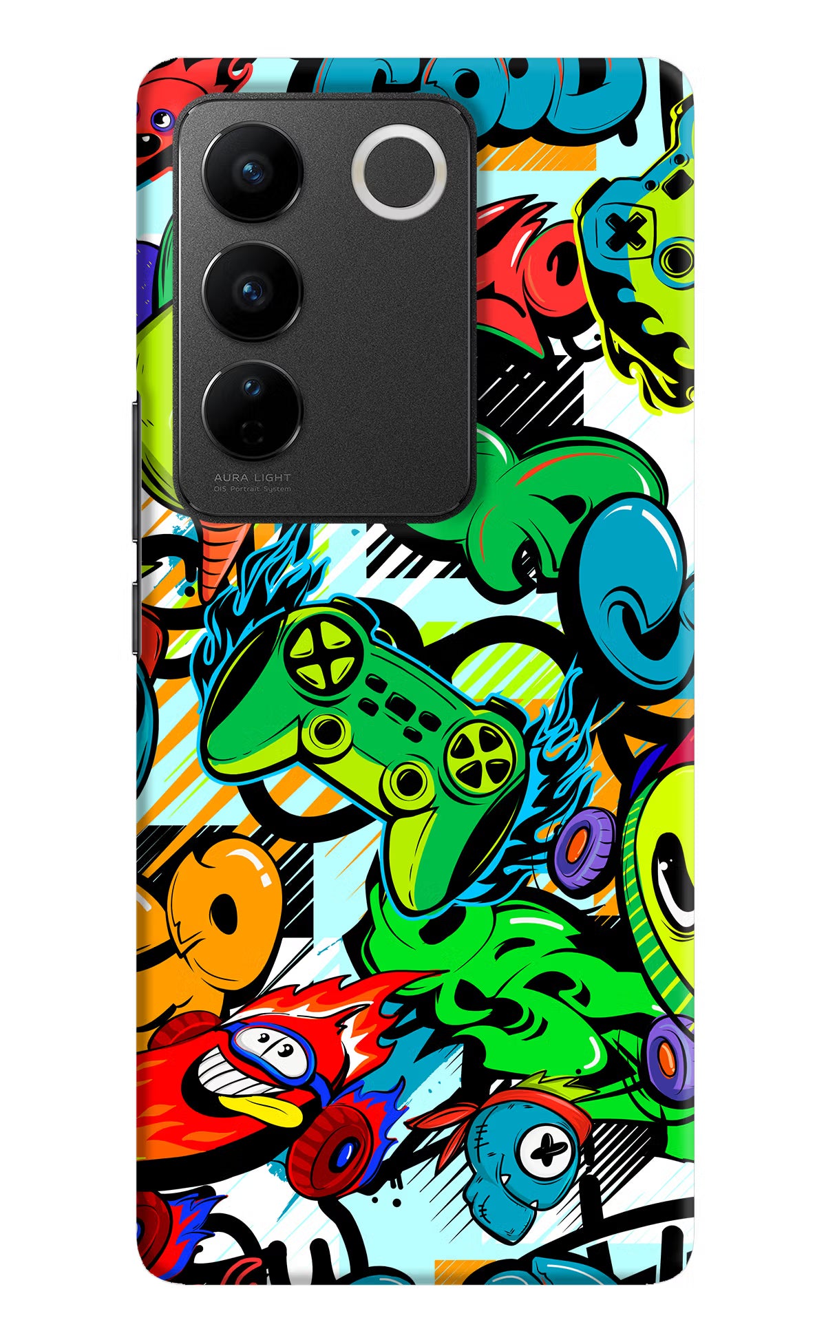 Game Doodle Vivo V27/V27 Pro Hard Case Back Cover by Casekaro