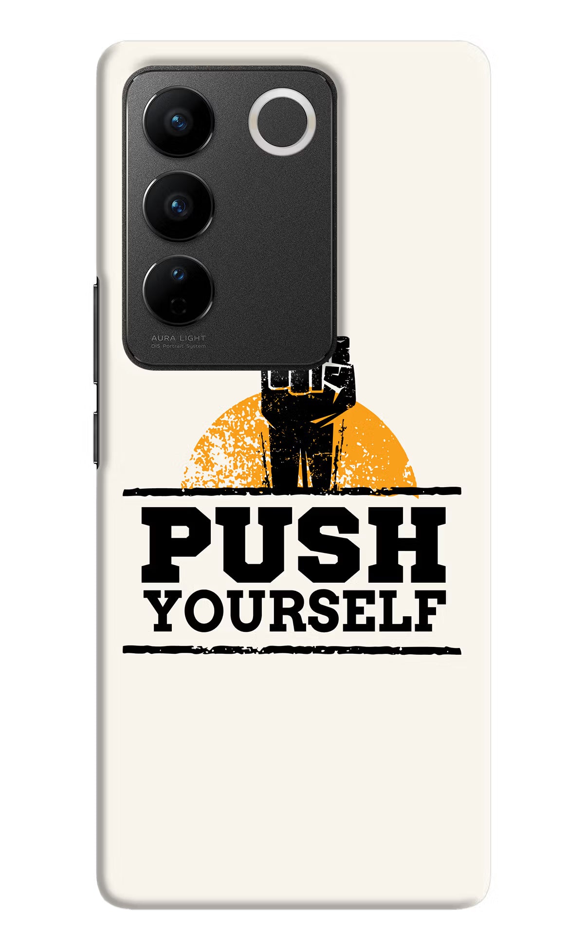 Push Yourself Vivo V27/V27 Pro Hard Case Back Cover by Casekaro