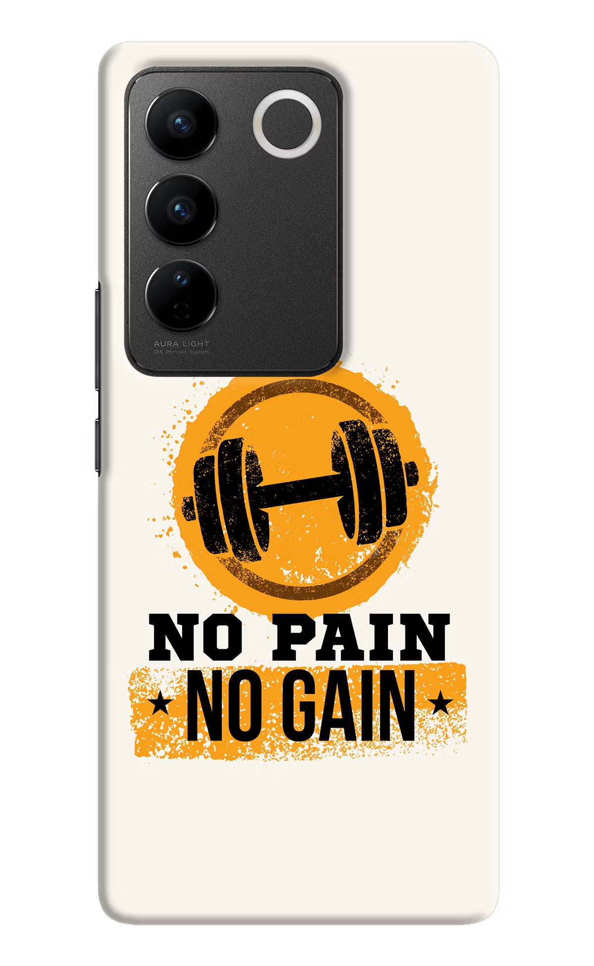No Pain No Gain Vivo V27/V27 Pro Hard Case Back Cover by Casekaro