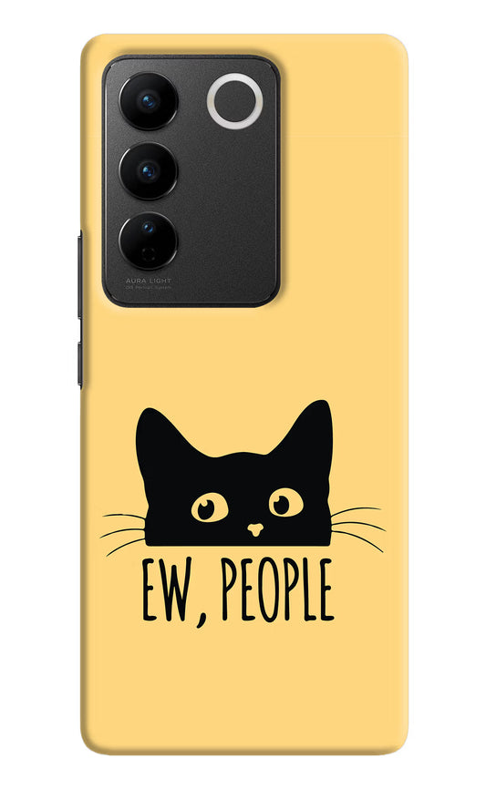 Ew People Catitude Vivo V27/V27 Pro Hard Case Back Cover by Casekaro
