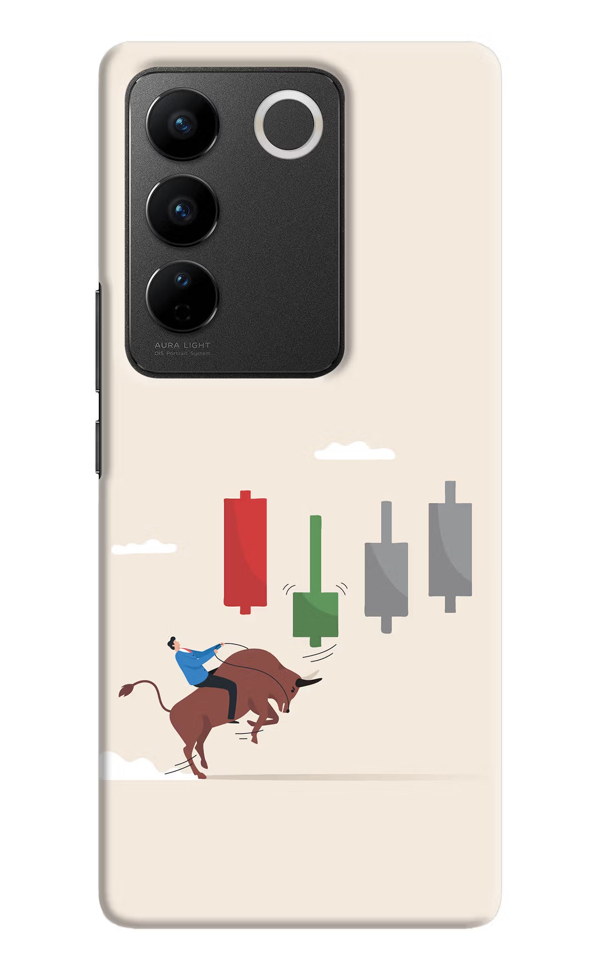 Bull Trading Momentum Vivo V27/V27 Pro Hard Case Back Cover by Casekaro