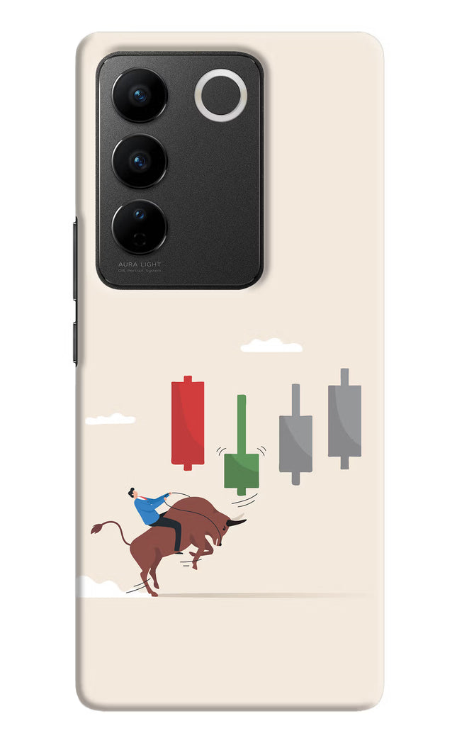 Bull Trading Momentum Vivo V27/V27 Pro Hard Case Back Cover by Casekaro