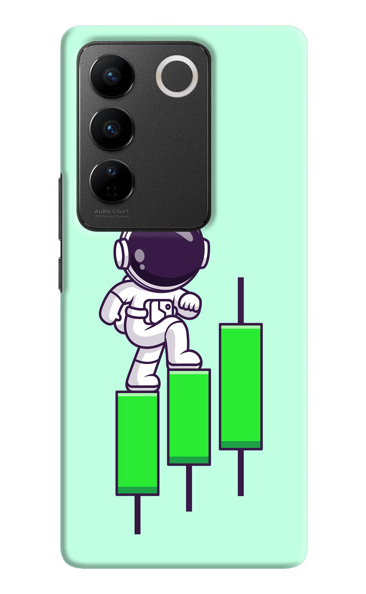 Astronaut Trader Vivo V27/V27 Pro Hard Case Back Cover by Casekaro