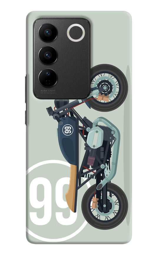 Classic Cafe Racer 99 Vivo V27/V27 Pro Hard Case Back Cover by Casekaro