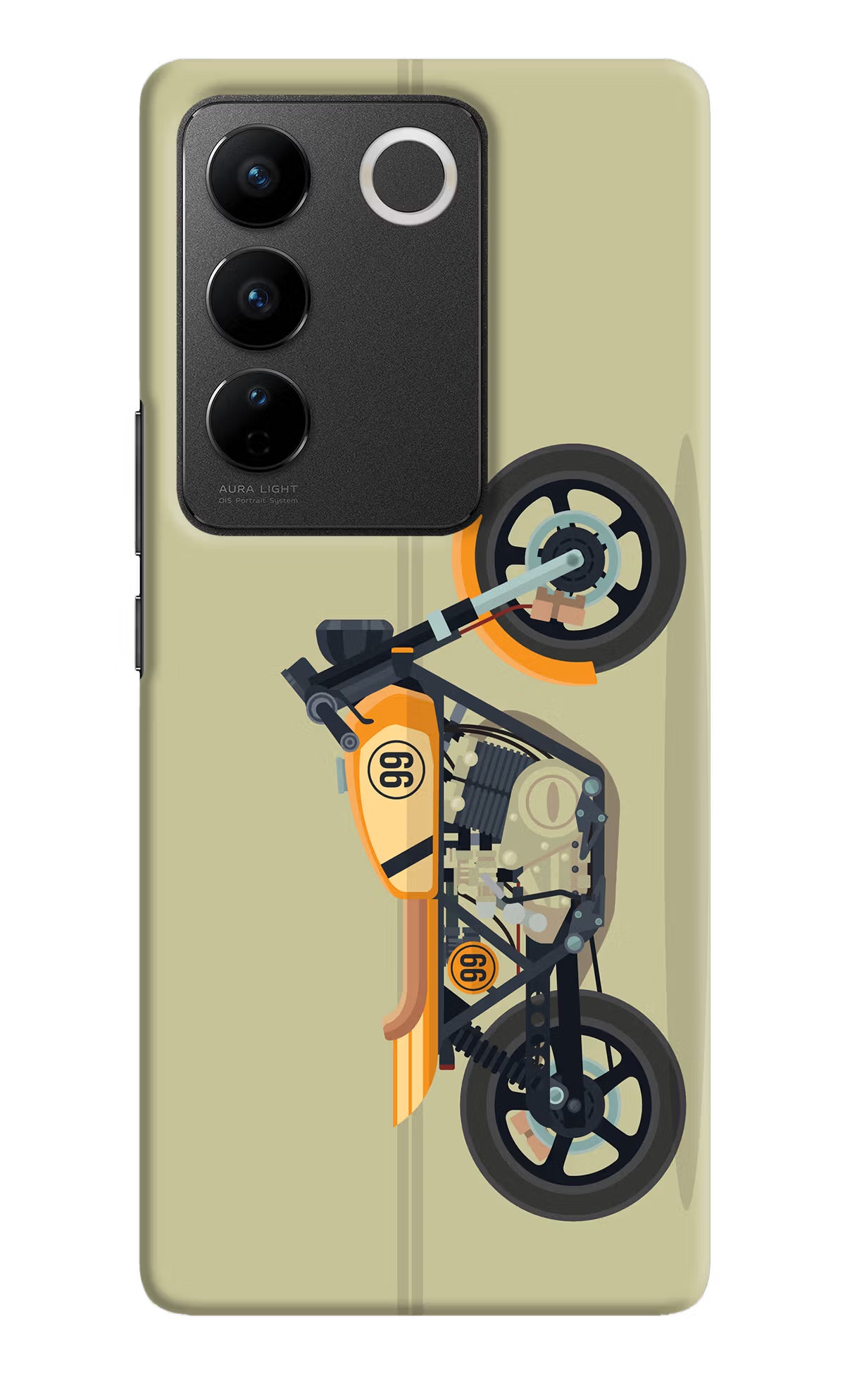 Vertical Speedster Vivo V27/V27 Pro Hard Case Back Cover by Casekaro