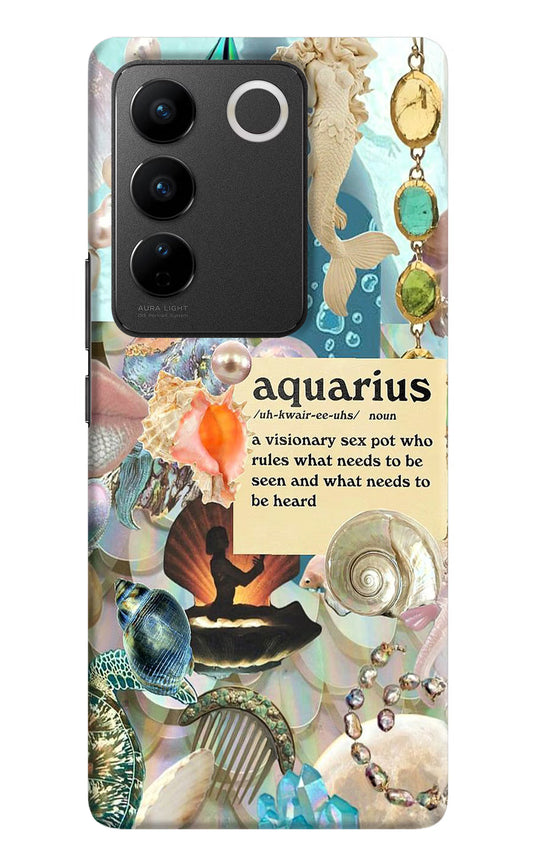 Aquarius Zodiac Vivo V27/V27 Pro Hard Case Back Cover by Casekaro