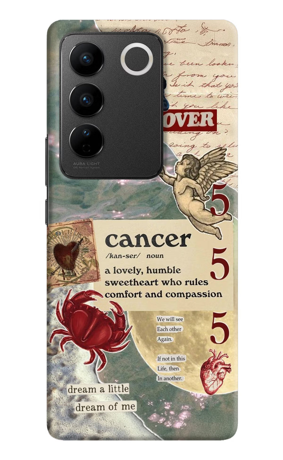 Cancer Zodiac Vivo V27/V27 Pro Back Cover, Hard case